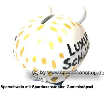 Sparschwein Kleinsparschwein 3D Luxusschwein weiß Keramik D